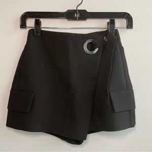 Bershka Black Wrap Skort